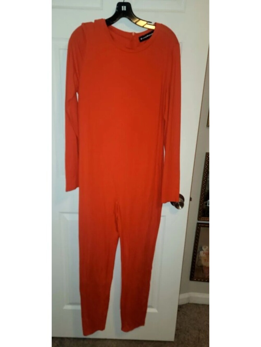 LOVELY WHOLESALE RED LONG SLEEVE STRETCH BODYCON ROMPER SIZE XXL NWOT